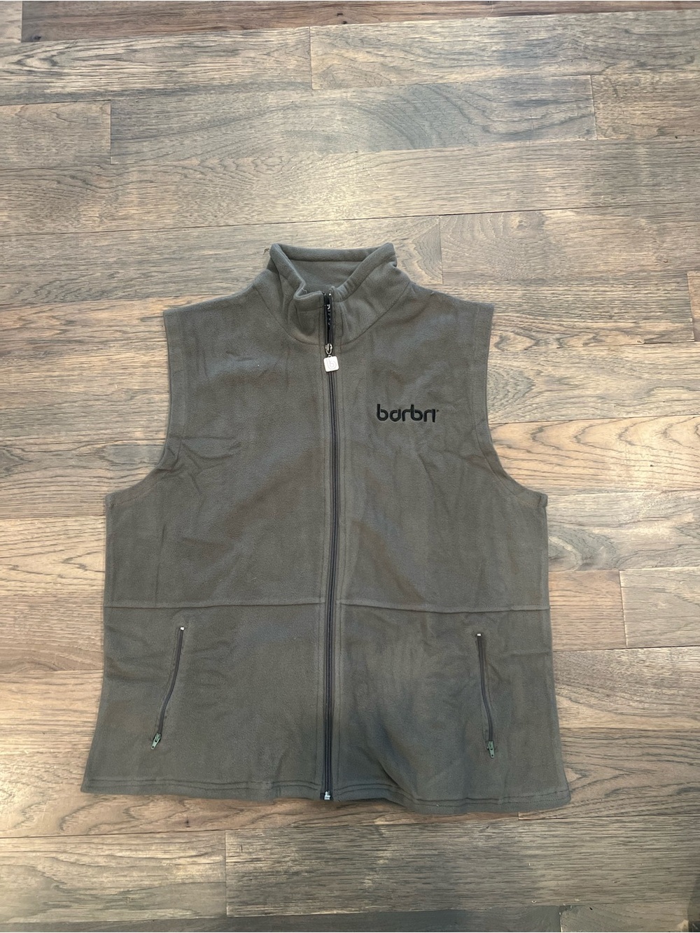 Barbour Bar Review Olive Green Fleece Vest - Size L
